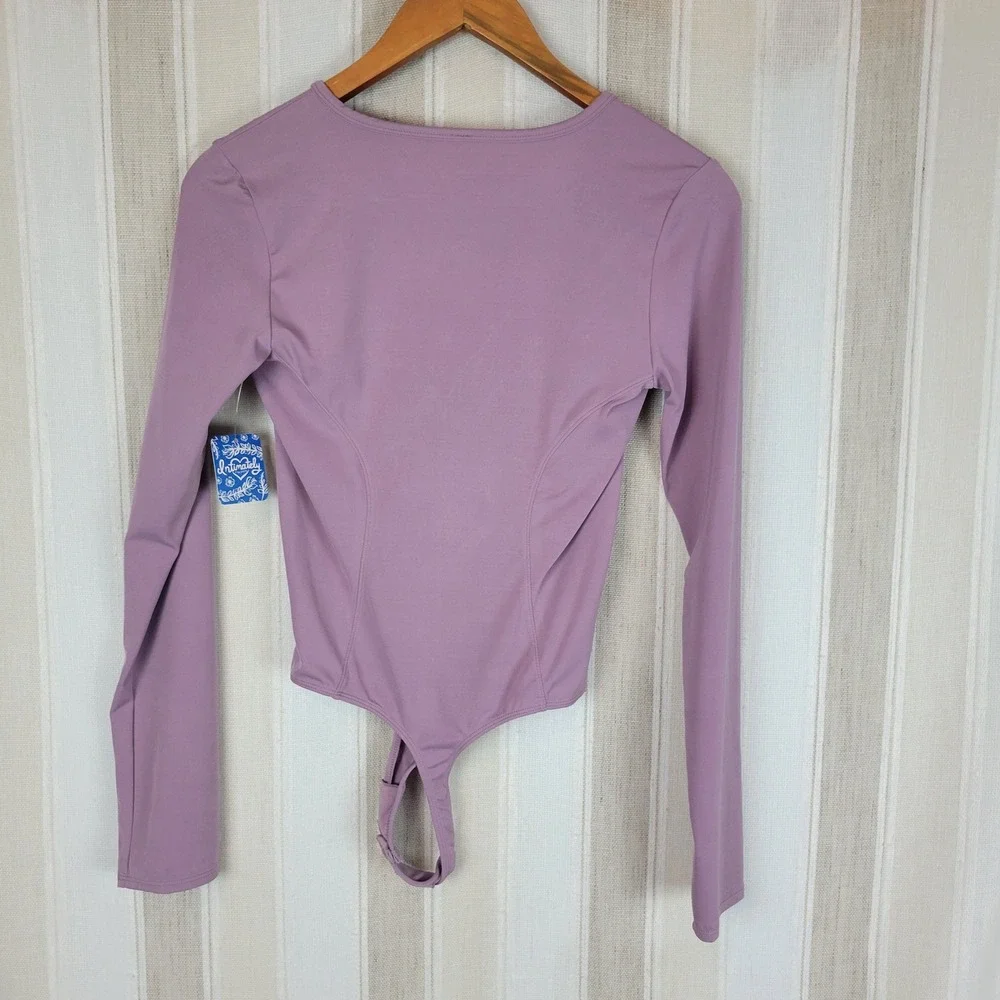 NEW Intimately Free People Thong Bodysuit In Lavender Size Small